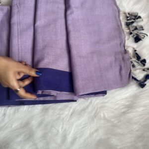 khadi cotton plain saree