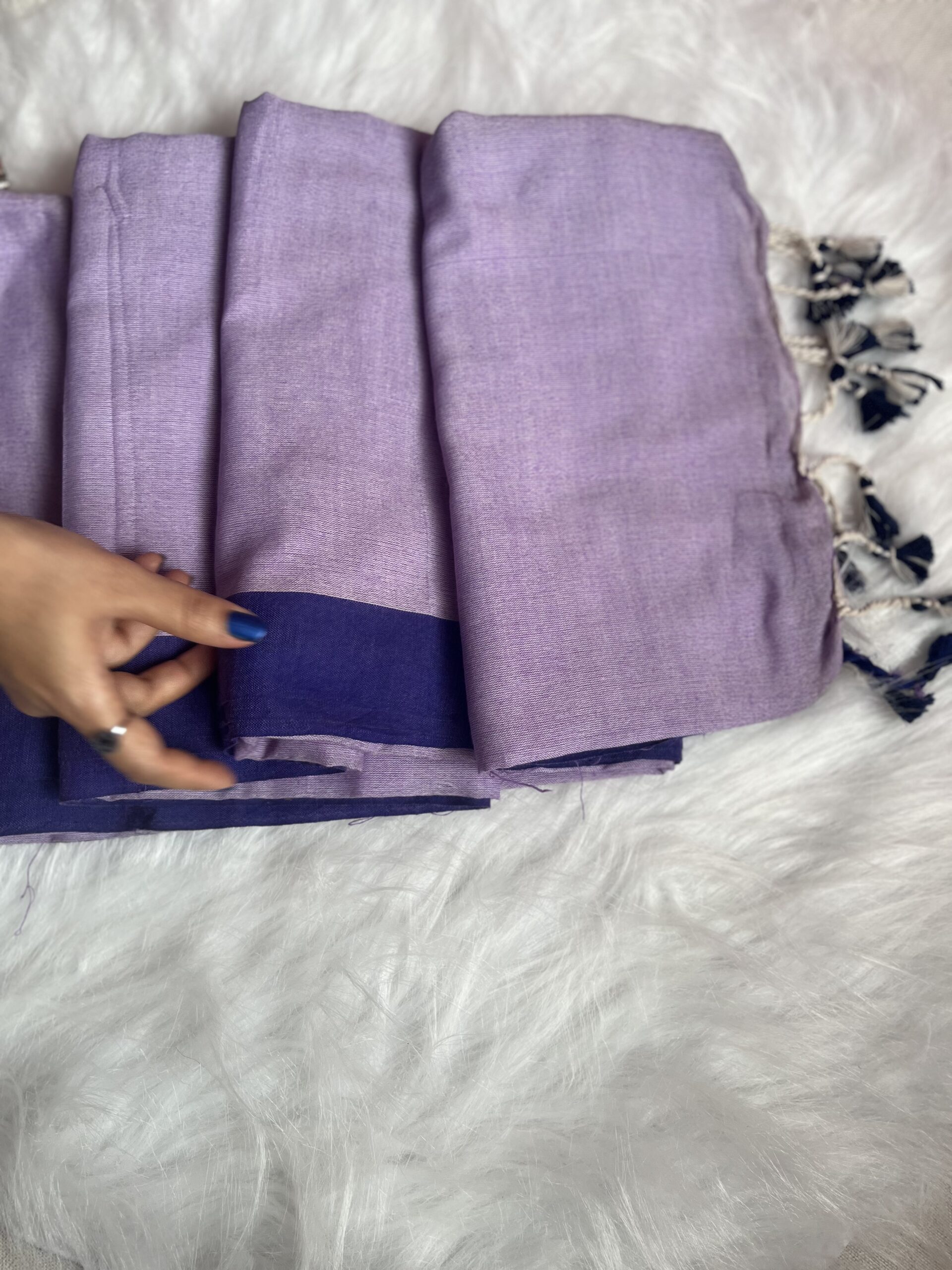 khadi cotton plain saree