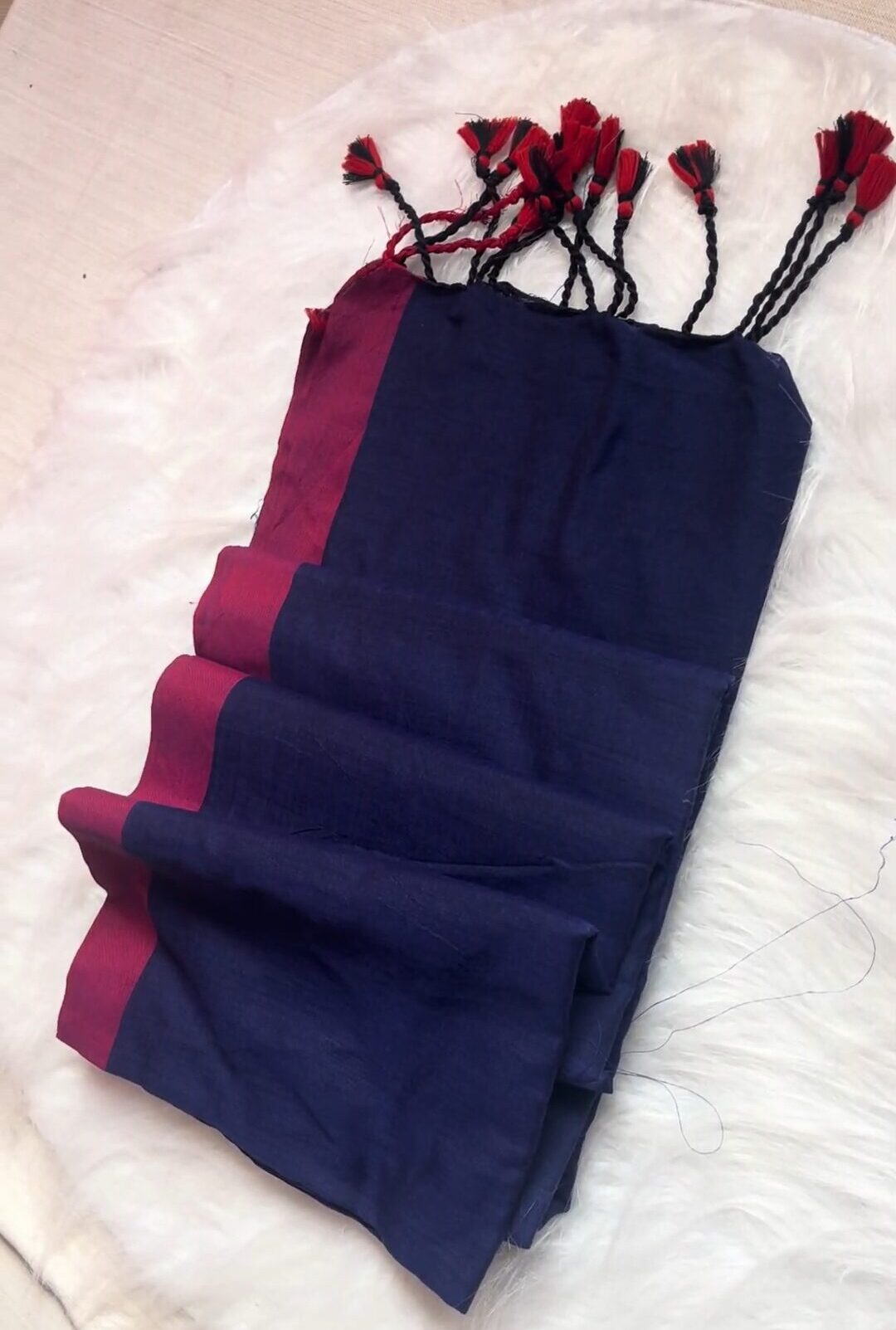 khadi cotton plain saree