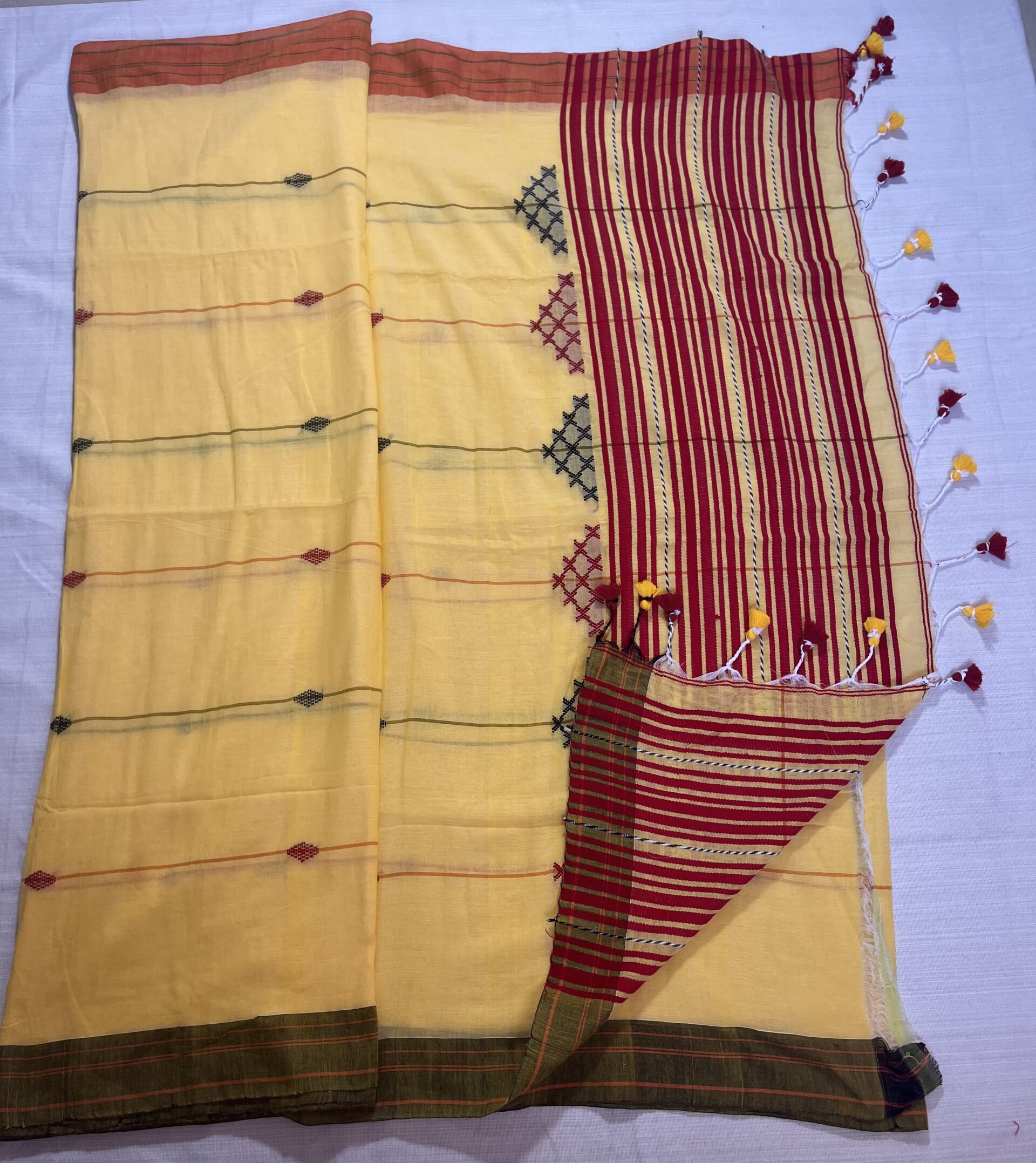 mulmul cotton handloom saree