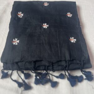 khadi cotton embroidery saree