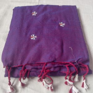 khadi cotton embroidery saree
