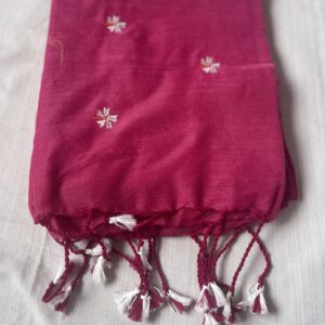 khadi cotton embroidery saree