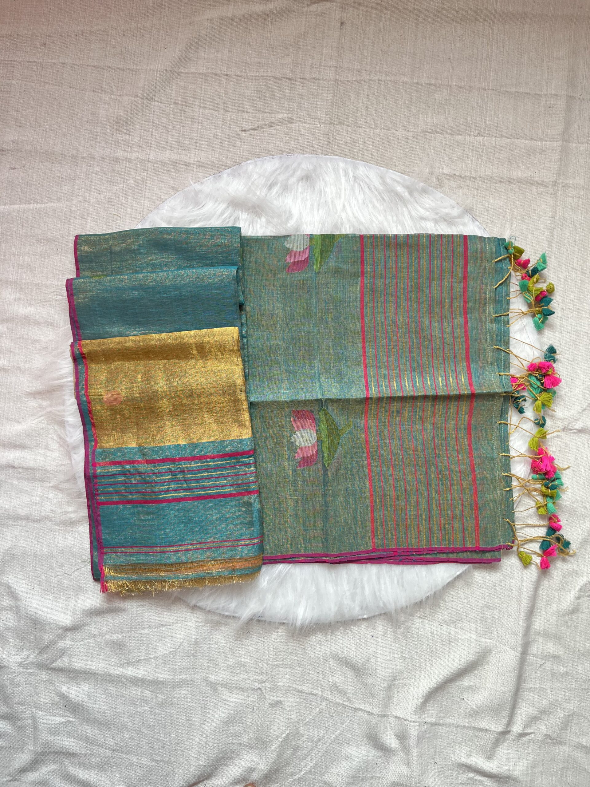 tissue linen salwar suit