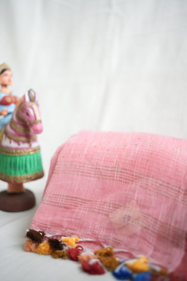 Sequence Linen Saree PLBP12 - Image 4