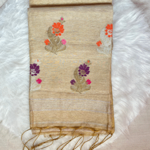 tissue linen saree
