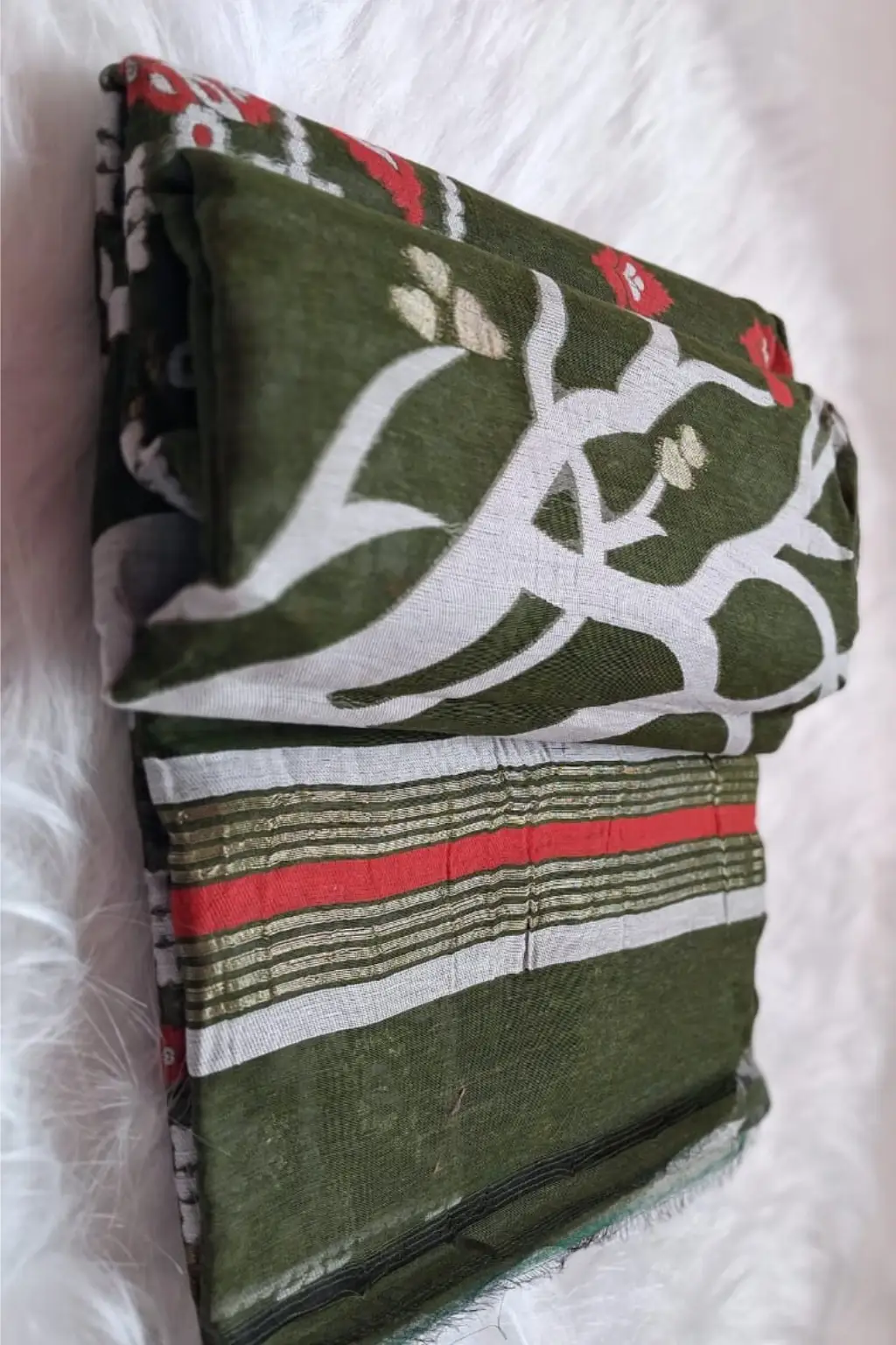 pure cotton jamdhani saree
