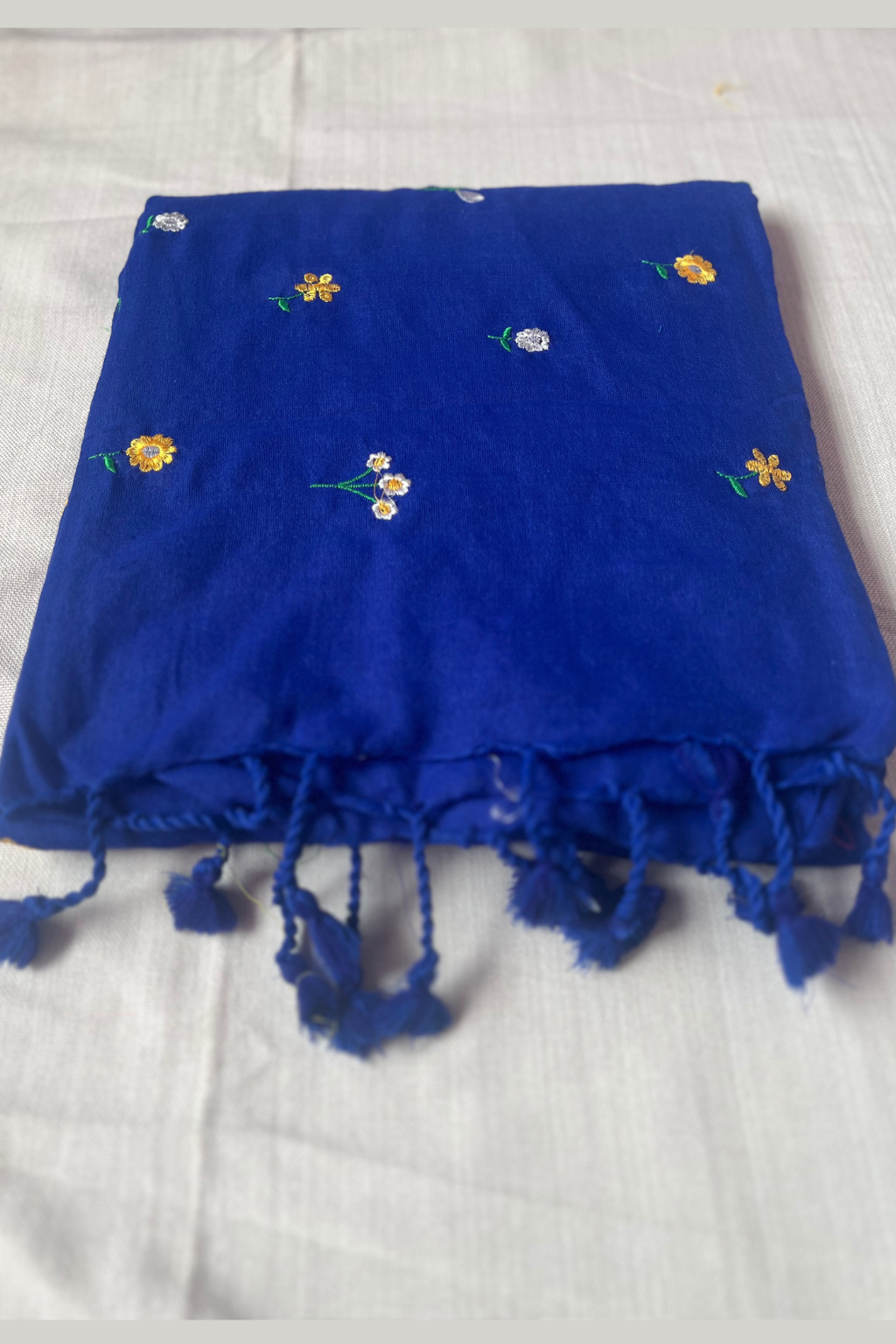 khadi cotton embroidery saree