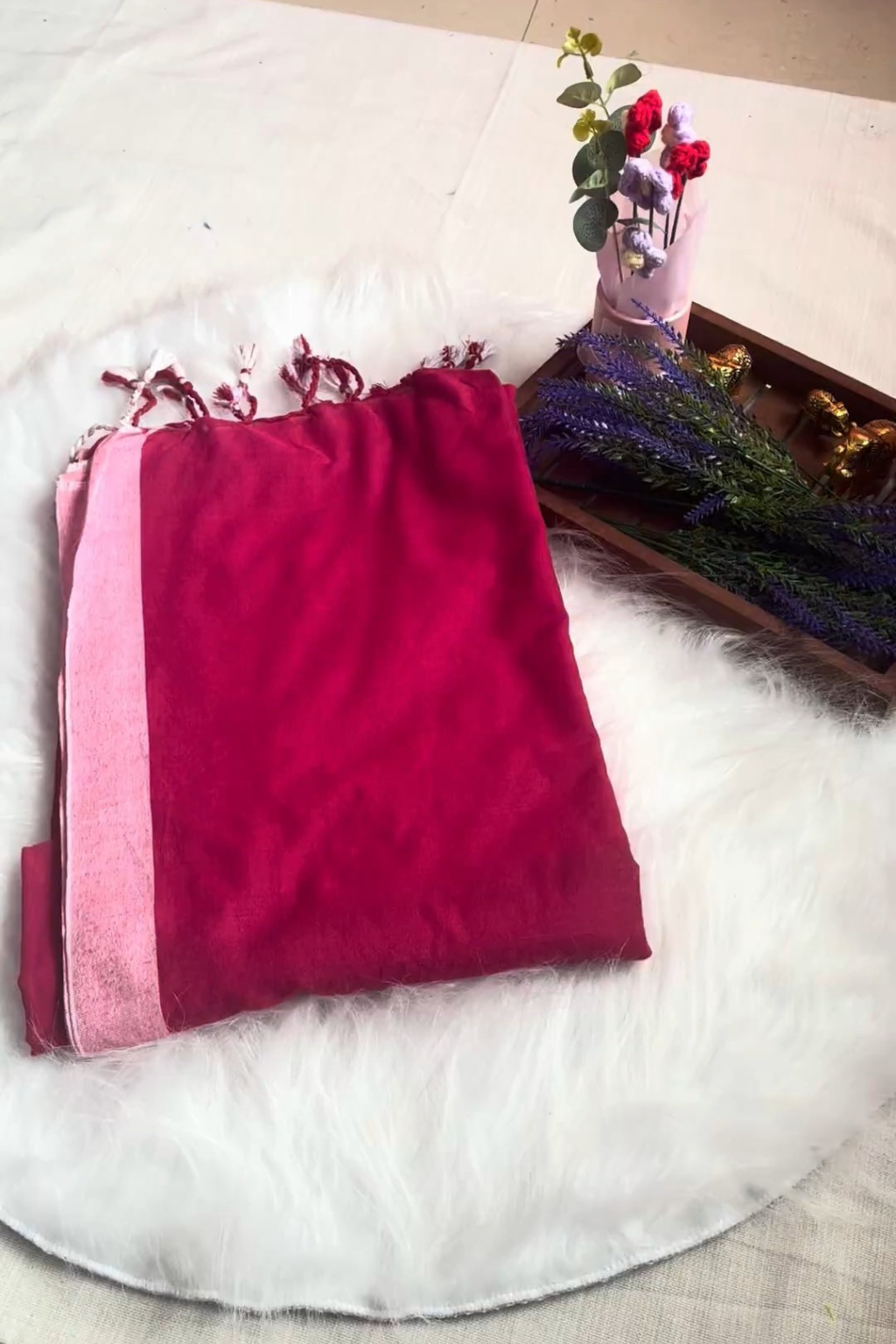 khadi cotton plain saree