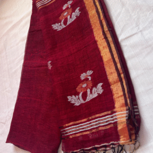 pure linen saree
