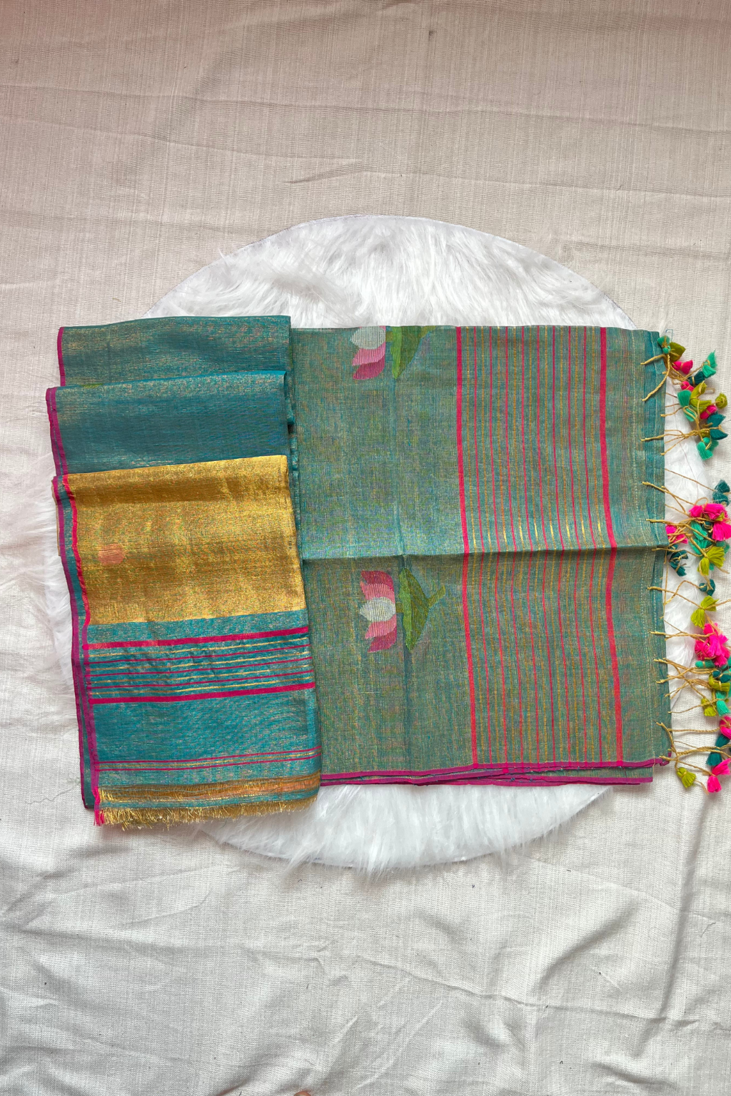tissue linen salwar suit
