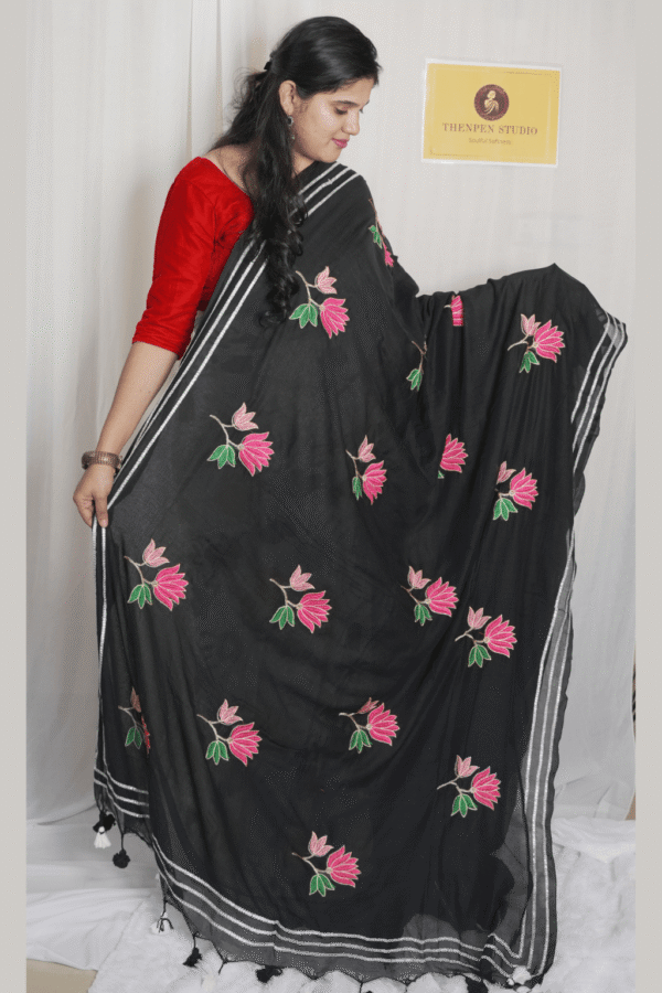 MulMul Cotton Embroidery Sarees MMCE06
