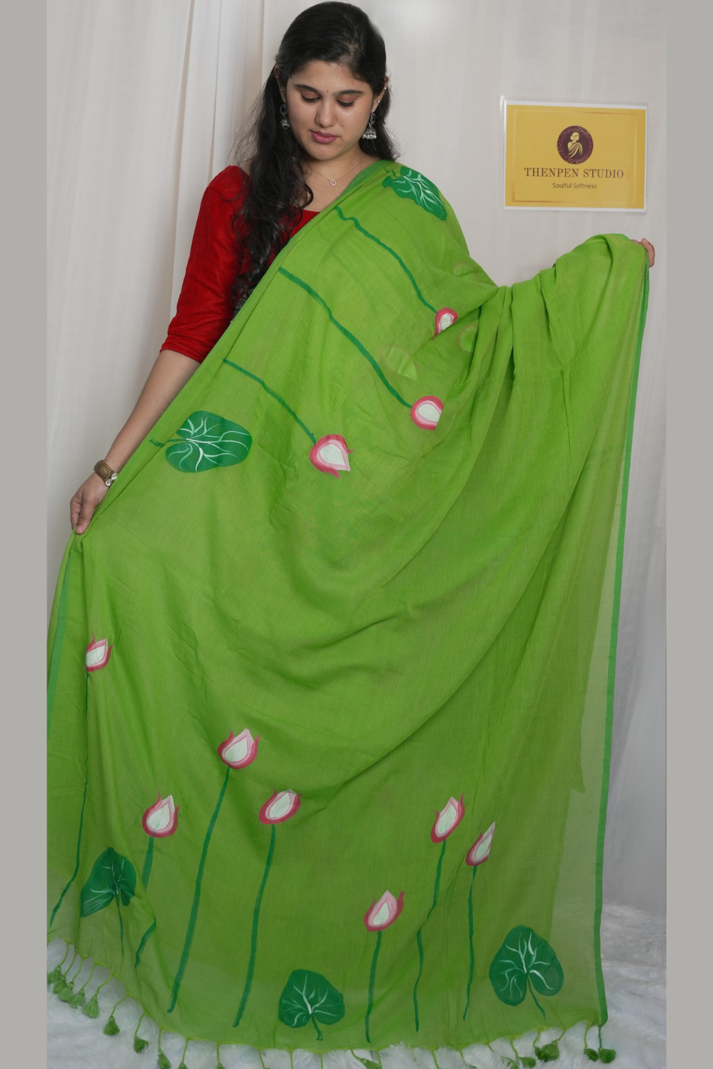Handpainted Mulmul Cotton Sarees HPMMC06