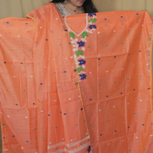 Silk Cotton Salwar Suits with Embroidery Neck Pattern SSSCO06