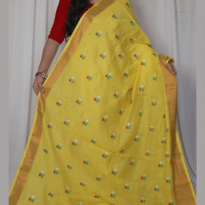 Silk Cotton Embroidery Sarees PSCE05