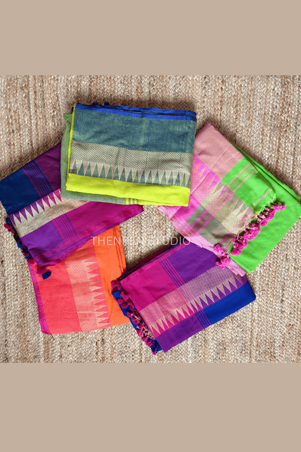 Khadi cotton temple border main