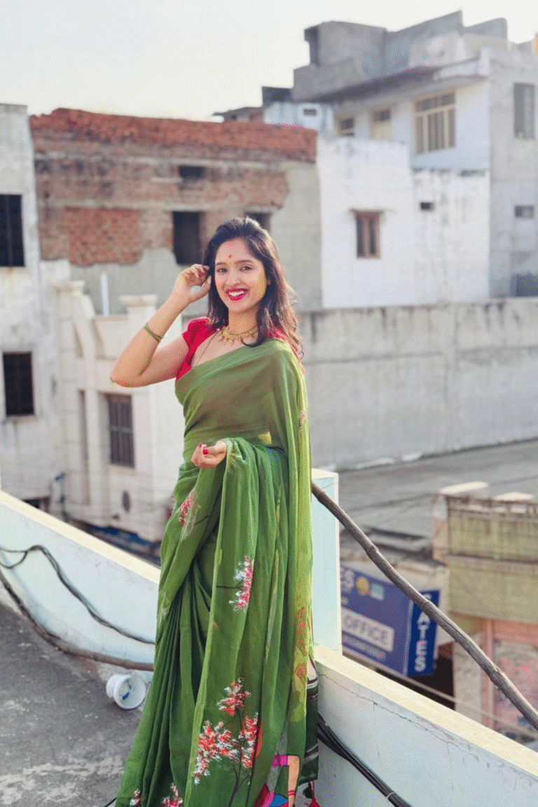 Green saree