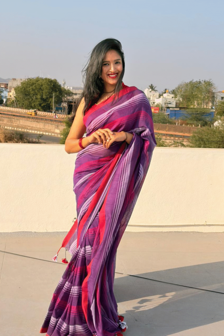 purple saree