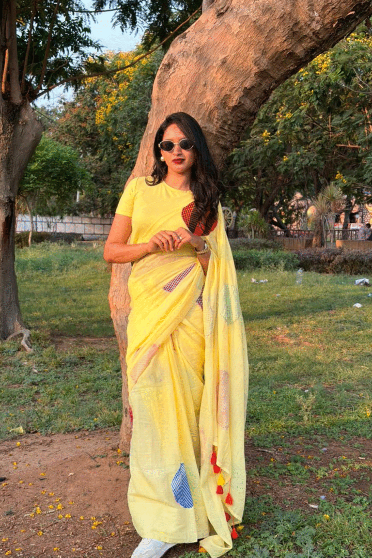 yellow saree