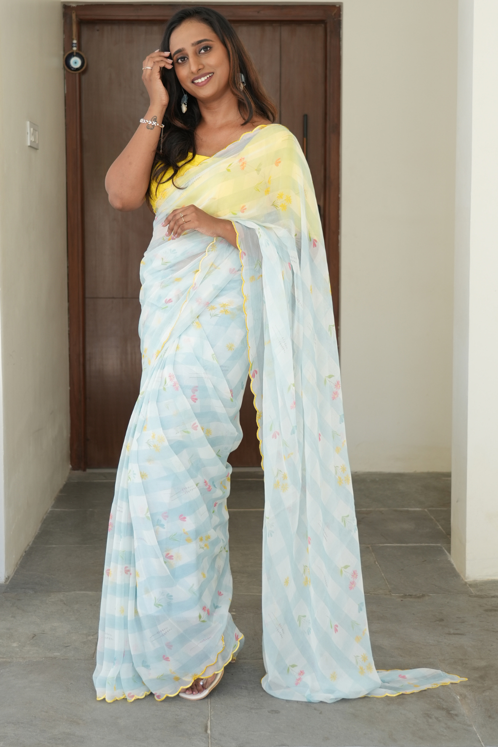 blue yellow chiffon blue yellow chiffon
