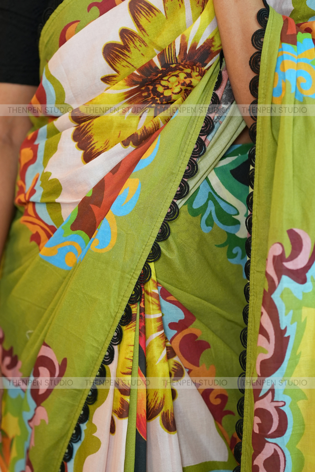 Digital Printed Vibrant Saree - Image 2