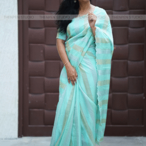 Soft Organza Saree- Sea Green